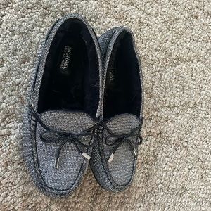Michael Kors sparkly fur lined loafers